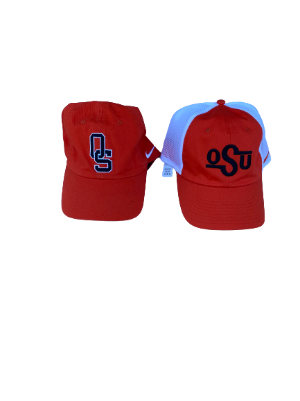 Nick DeNicola Oklahoma State Baseball Team Issued Set of 2 Hats