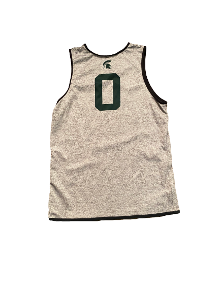 Aaron Henry Michigan State Basketball Player Exclusive SIGNED Reversible Practice Jersey (Size L)