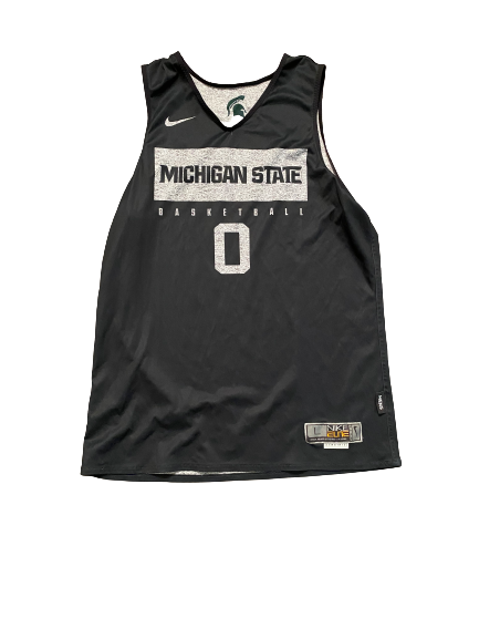 Aaron Henry Michigan State Basketball Player Exclusive SIGNED Reversible Practice Jersey (Size L)