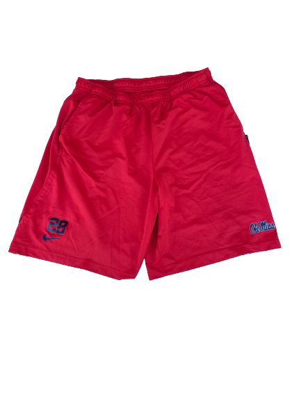 Austin Miller Ole Miss Baseball Team Issued Workout Shorts (Size L)