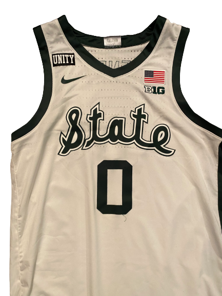 Aaron Henry Michigan State Basketball 2020-2021 Game Worn Jersey - Photo Matched