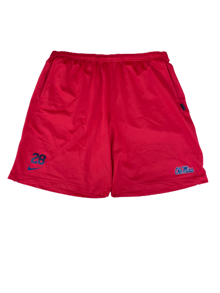 Austin Miller Ole Miss Baseball Team Issued Workout Shorts (Size XL)