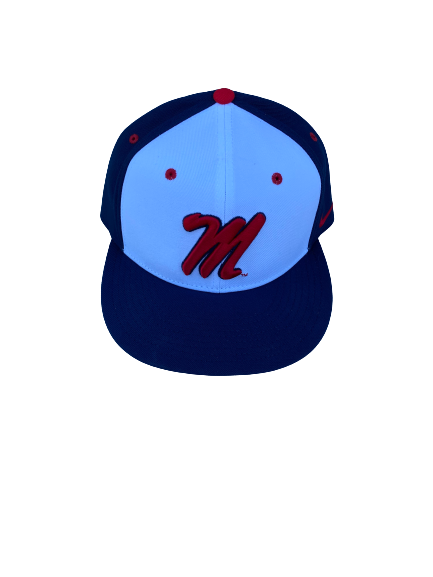Austin Miller Ole Miss Baseball Team Issued Hat (Size 7 1/8)