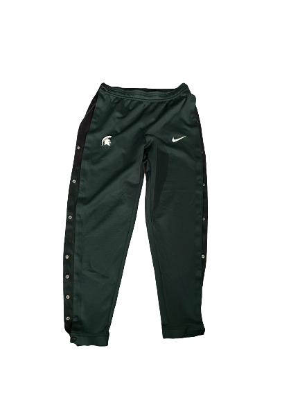 Cassius Winston Michigan State Basketball Pre-Game Warm Up Snap Button Pants (Size L)