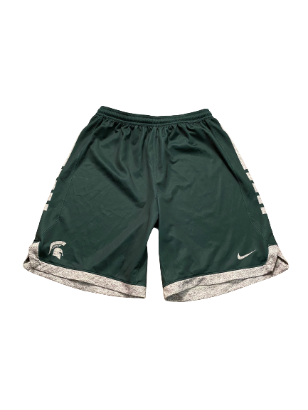 Aaron Henry Michigan State Basketball Player Exclusive Practice Shorts (Size XL)