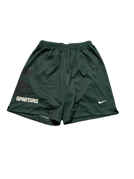 Aaron Henry Michigan State Basketball Player Exclusive Practice Shorts (Size XL)