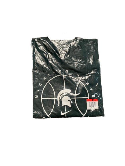 Aaron Henry Michigan State Basketball Team Issued Workout Shirt (Size LT)