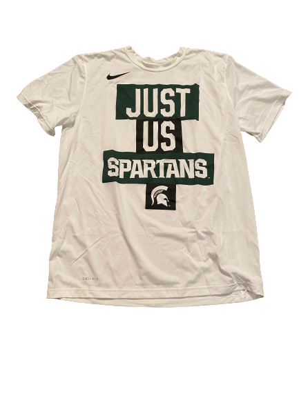 Aaron Henry Michigan State Basketball Team Issued Workout Shirt (Size L)