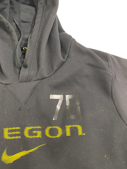 Alex Forsyth Oregon Football Player-Exclusive Pre-Game Sleeveless Hoodie With Number (Size XXXL)
