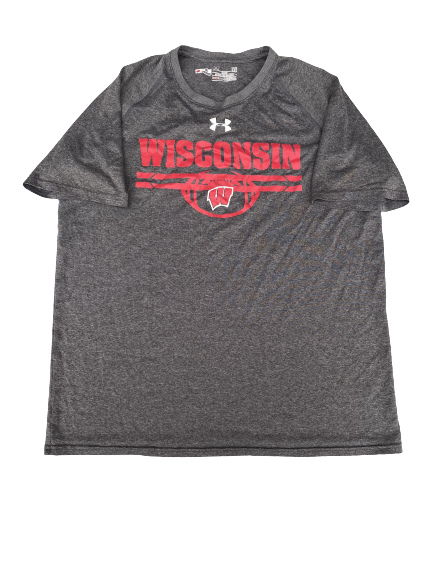 Adam Krumholz Wisconsin Football Under Armour T-Shirt (Size L)