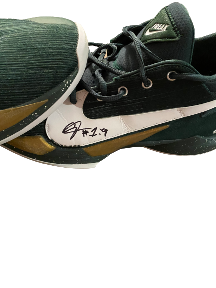 Joshua Langford Michigan State Basketball Player Exclusive SIGNED Game Worn Shoes (Size 14 )