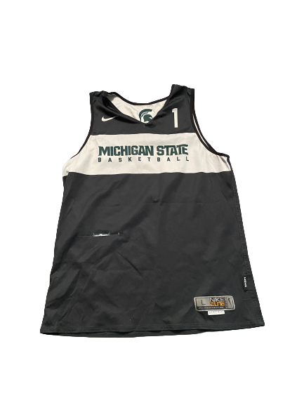 Joshua Langford Michigan State Basketball Player Exclusive Reversible Practice Jersey (Size L)