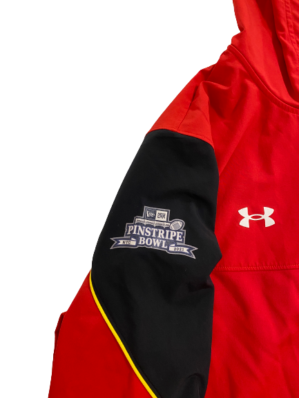 CJ Dippre Maryland Football Player-Exclusive Pinstripe Bowl Zip-Up Jacket (Size XXL)