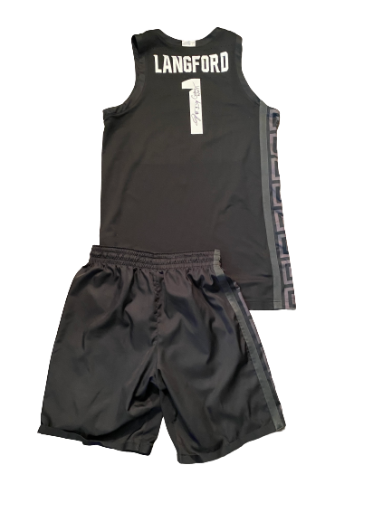 Joshua Langford Michigan State Basketball SIGNED 2020-2021 Game Worn Uniform Set - Photo Matched