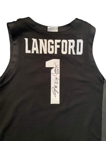Joshua Langford Michigan State Basketball SIGNED 2020-2021 Game Worn Uniform Set - Photo Matched