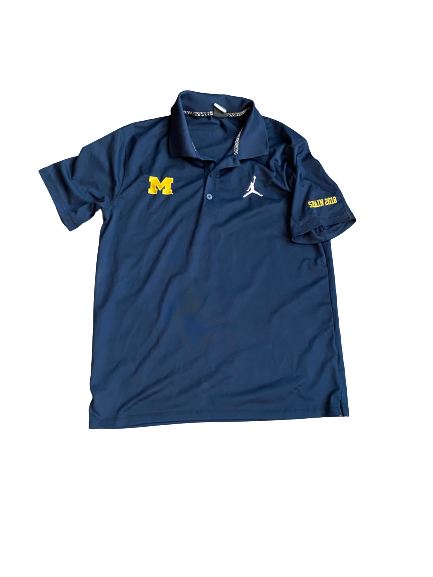 Zavier Simpson Michigan Player-Exclusive 2018 Spain Trip Jordan Polo Shirt (Size L)