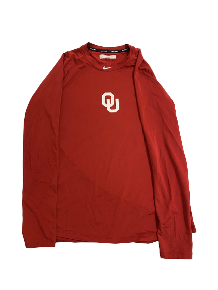Trent Brown Oklahoma Baseball Team-Issued Long Sleeve Shirt (Size L)
