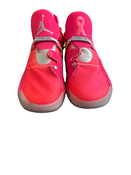 Zavier Simpson Michigan Basketball Breast Cancer Awareness Jordan Sneakers (Size 12)