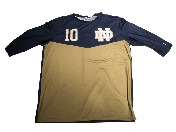 Jake Singer Notre Dame Team Exclusive 1/2 Sleeve Practice Jersey