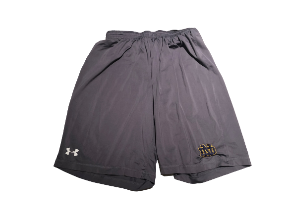 Jake Singer Notre Dame Team Issued Grey Shorts
