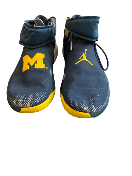 Zavier Simpson Game-Worn Michigan Jordan Why Not Zero.1 Sneakers (1/10/2019)(Photo Matched)