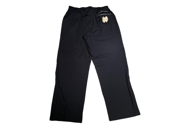 Jake Singer Notre Dame Team Issued Travel Sweatpants (Size L)