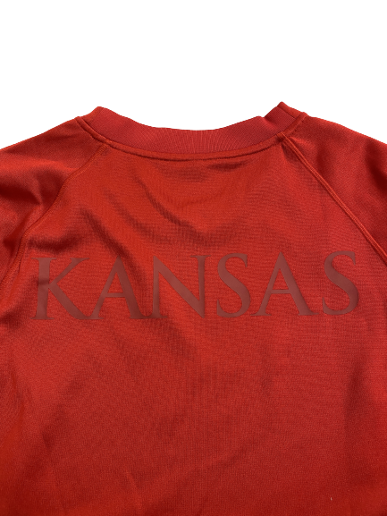 Kansas Basketball Player-Exclusive Pre-Game Shooting Shirt With Number (Size L Length +2)