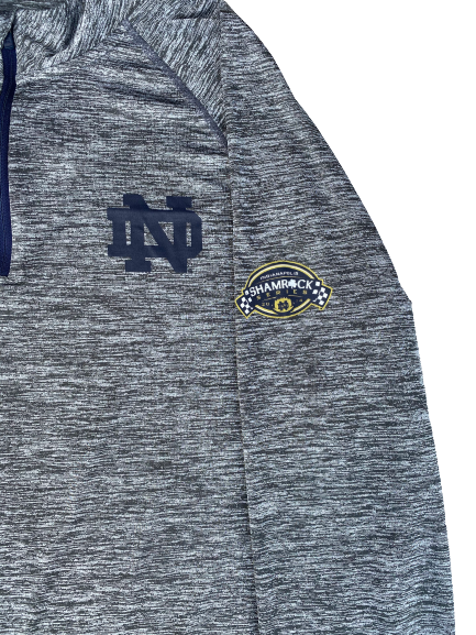 Scott Daly Notre Dame Football 2014 Shamrock Series Quarter-Zip Pullover (Size XL)