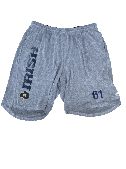 Scott Daly Notre Dame Football Workout Shorts with Number (Size XL)