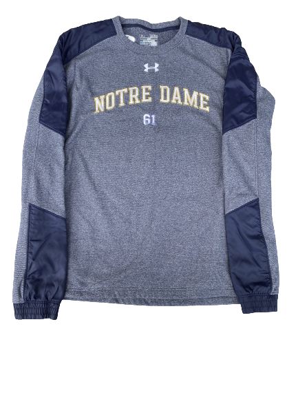 Scott Daly Notre Dame Football Crewneck Sweatshirt with Number (Size XL)