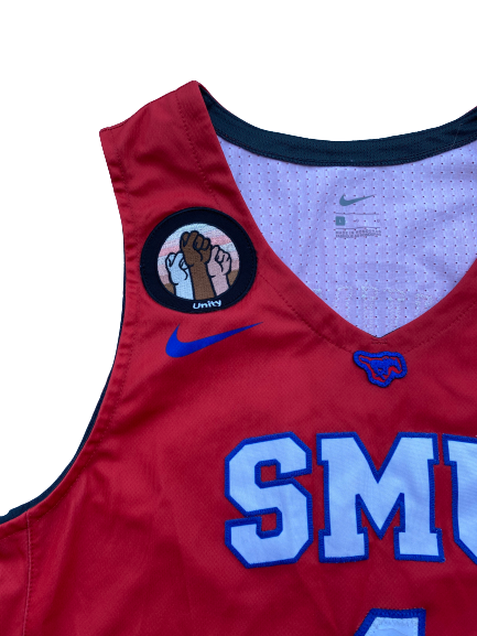 Feron Hunt SMU Basketball SIGNED Game Worn Jersey (Size L)
