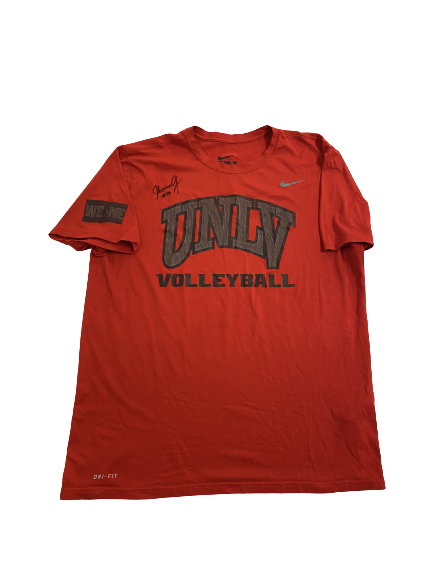 Jhenna Gabriel UNLV Volleyball Team-Issued Signed Practice Shirt (Size L)