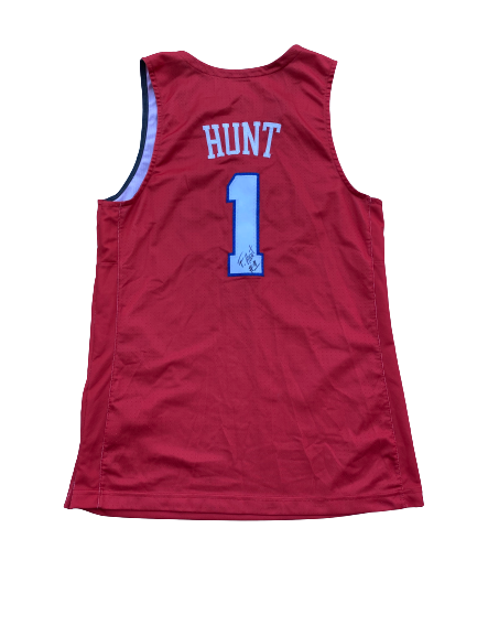 Feron Hunt SMU Basketball SIGNED Game Worn Jersey (Size L)
