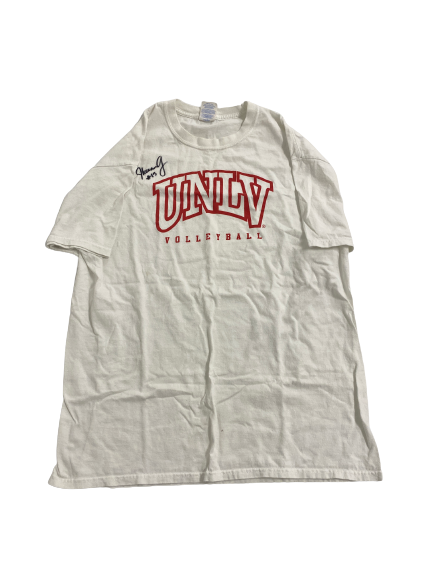 Jhenna Gabriel UNLV Volleyball Team-Issued Signed Practice Shirt (Size L)