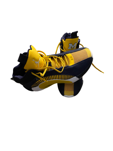 Adrien Nunez Michigan Basketball Player Exclusive Air Jordan 35 Shoes (Size 14) - New