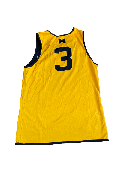 Zavier Simpson Michigan Basketball Signed Reversible Practice Jersey (Size M)