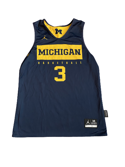 Zavier Simpson Michigan Basketball Signed Reversible Practice Jersey (Size M)