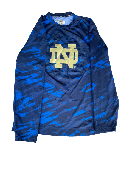 Scott Daly Notre Dame Football Long Sleeve Shirt with Number on Back (Size L)