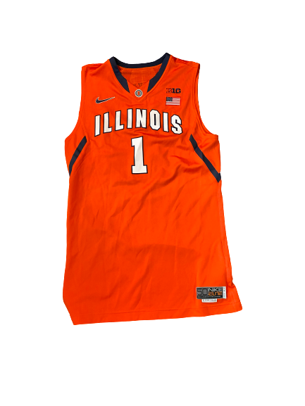 Jaylon Tate Illinois Basketball 2013-2014 Game Worn Jersey (Size 50)