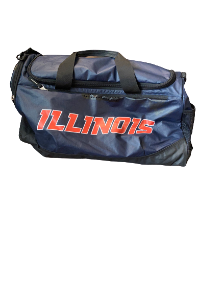 Jaylon Tate Illinois Basketball Team Issued Travel Duffel Bag