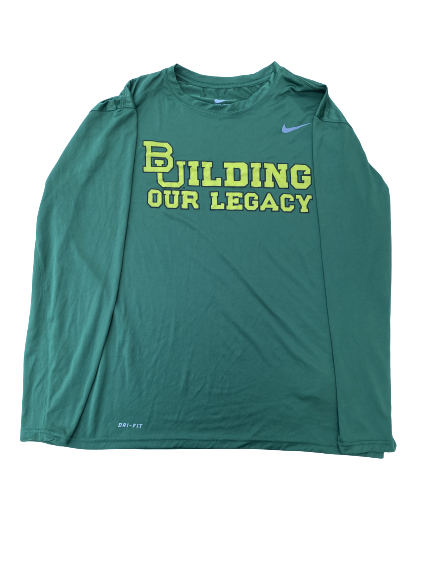 Jared Butler Baylor Basketball Team Exclusive Long Sleeve Workout Shirt (Size L)