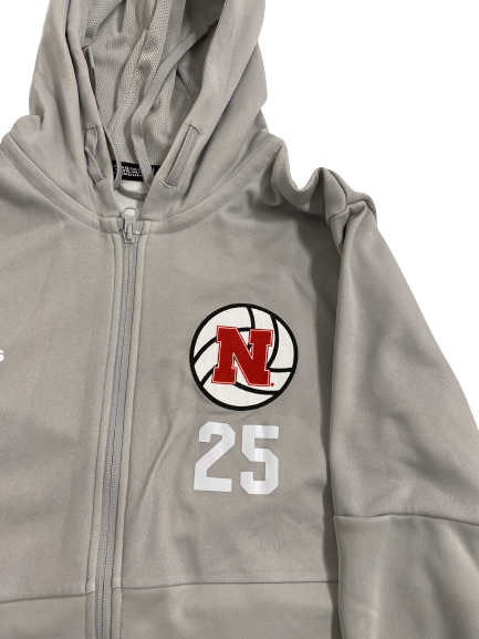 Callie Schwarzenbach Nebraska Volleyball Team-Issued Zip-Up Jacket With Number (Size L)