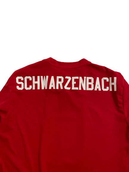 Callie Schwarzenbach Nebraska Volleyball Team-Issued Long Sleeve Shirt With Name on Back (Size XL)