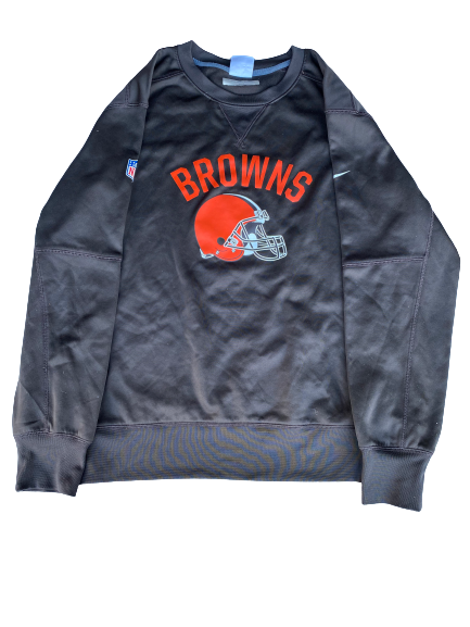 Mark Herndon Cleveland Browns Team Issued Crewneck Sweatshirt (Size L)