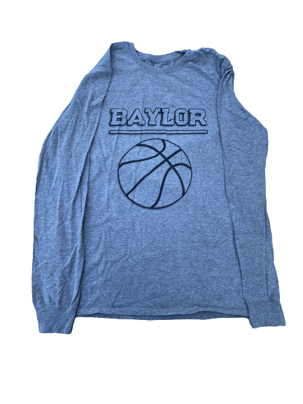 Jared Butler Baylor Basketball Team Issued Long Sleeve Workout Shirt (Size L)