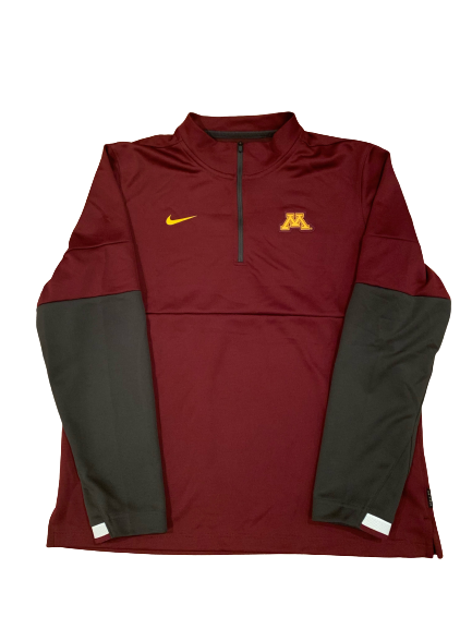 Hunt Conroy Minnesota Basketball Team Issued Quarter Zip Pullover (Size L)
