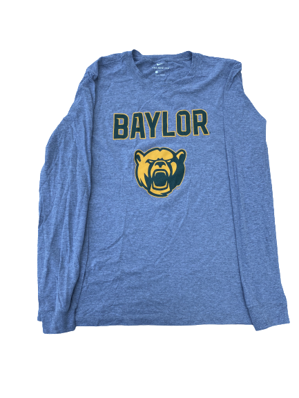 Jared Butler Baylor Basketball Team Issued Long Sleeve Workout Shirt (Size L)