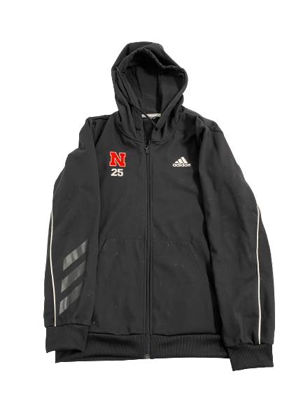 Callie Schwarzenbach Nebraska Volleyball Team-Issued Zip Up Jacket With Number (Size L)