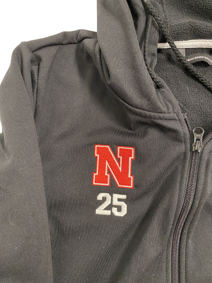 Callie Schwarzenbach Nebraska Volleyball Team-Issued Zip Up Jacket With Number (Size L)