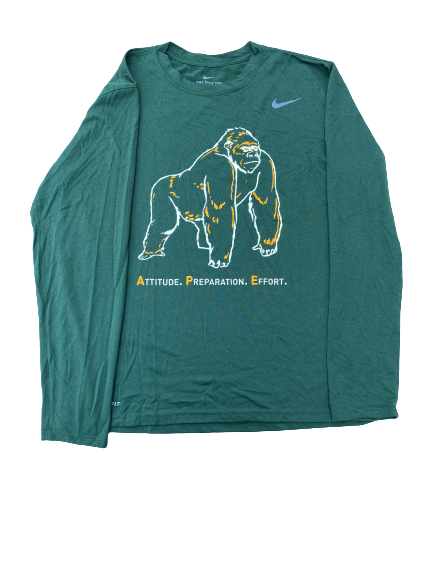 Jared Butler Baylor Basketball Team Exclusive Long Sleeve Workout Shirt (Size L)